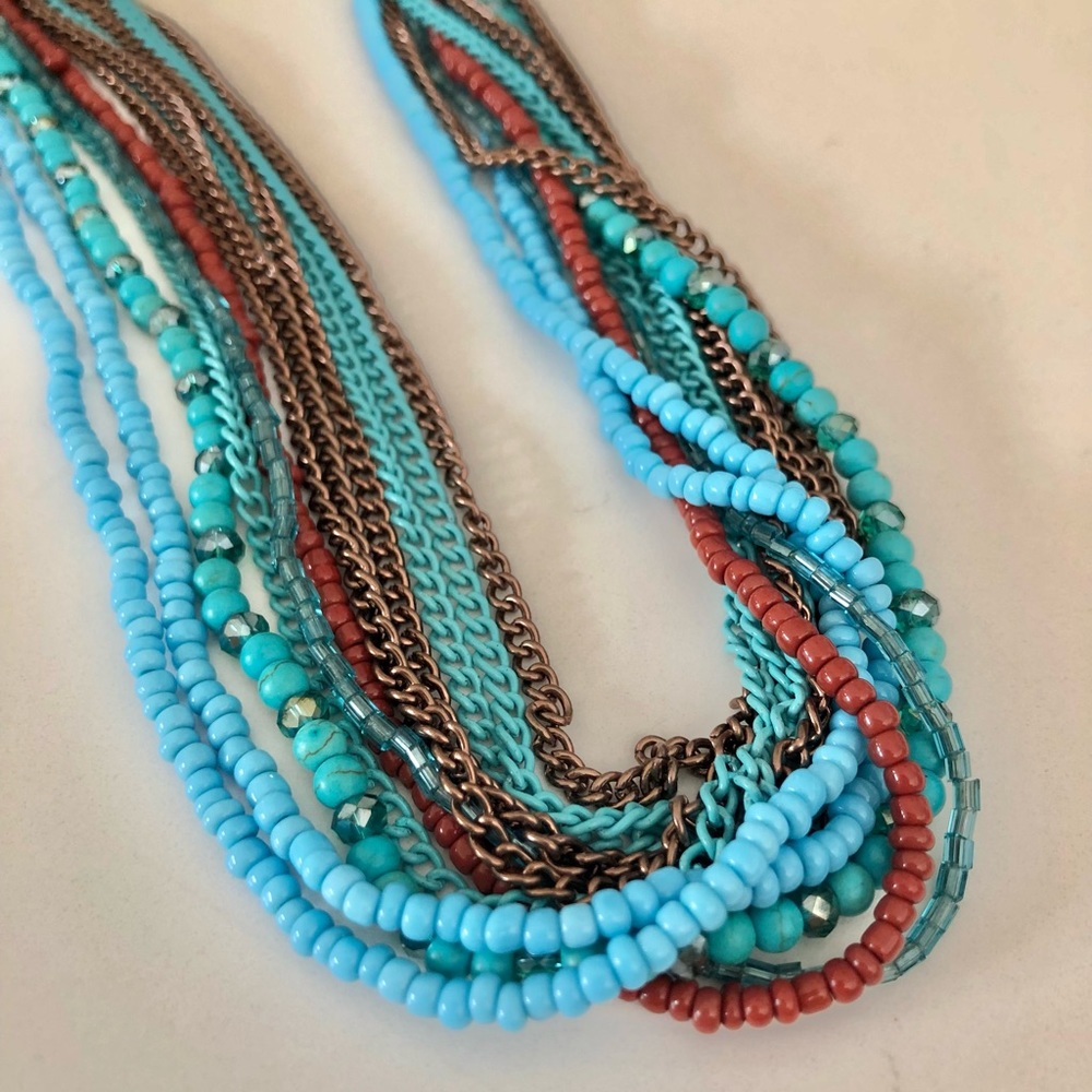Boho Turquoise Necklace - Picture 3 of 7